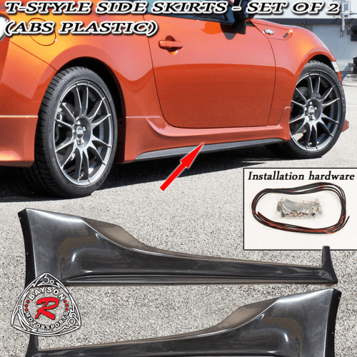 BaysonRTStyleSideSkirtsFor2012 2021Toyota86ScionFR SSubaruBRZ